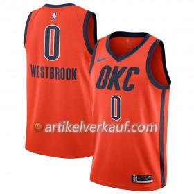 NBA Oklahoma City Thunder Trikot Russell Westbrook 0 2018-19 Nike Orange Swingman - Herren